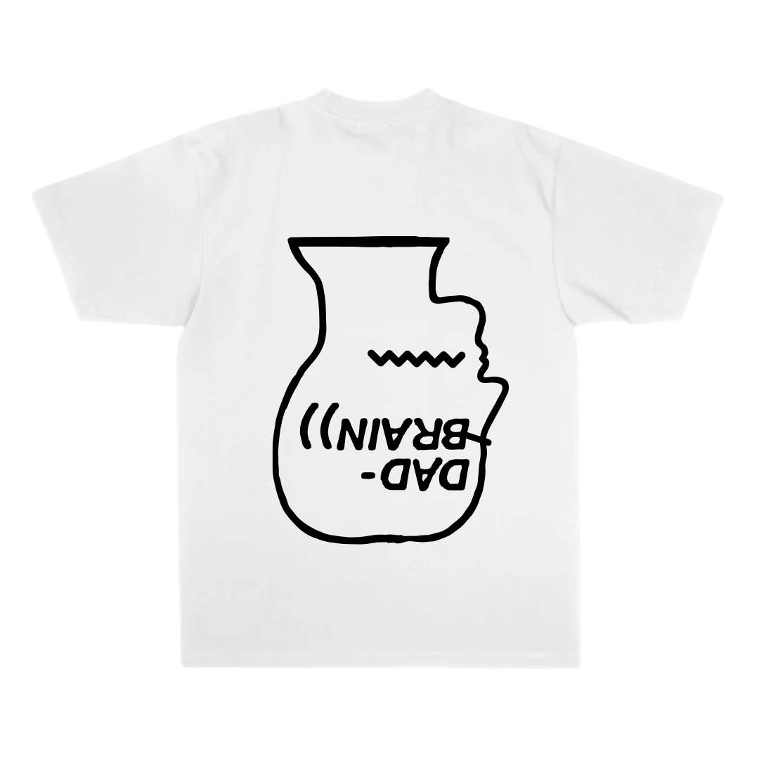 Dad Brain Logo T-Shirt - White