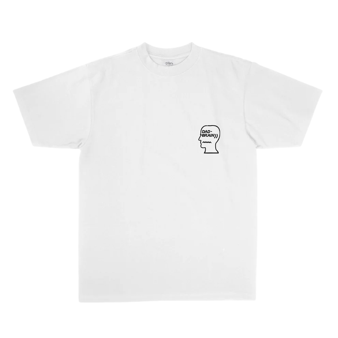 Dad Brain Logo T-Shirt - White