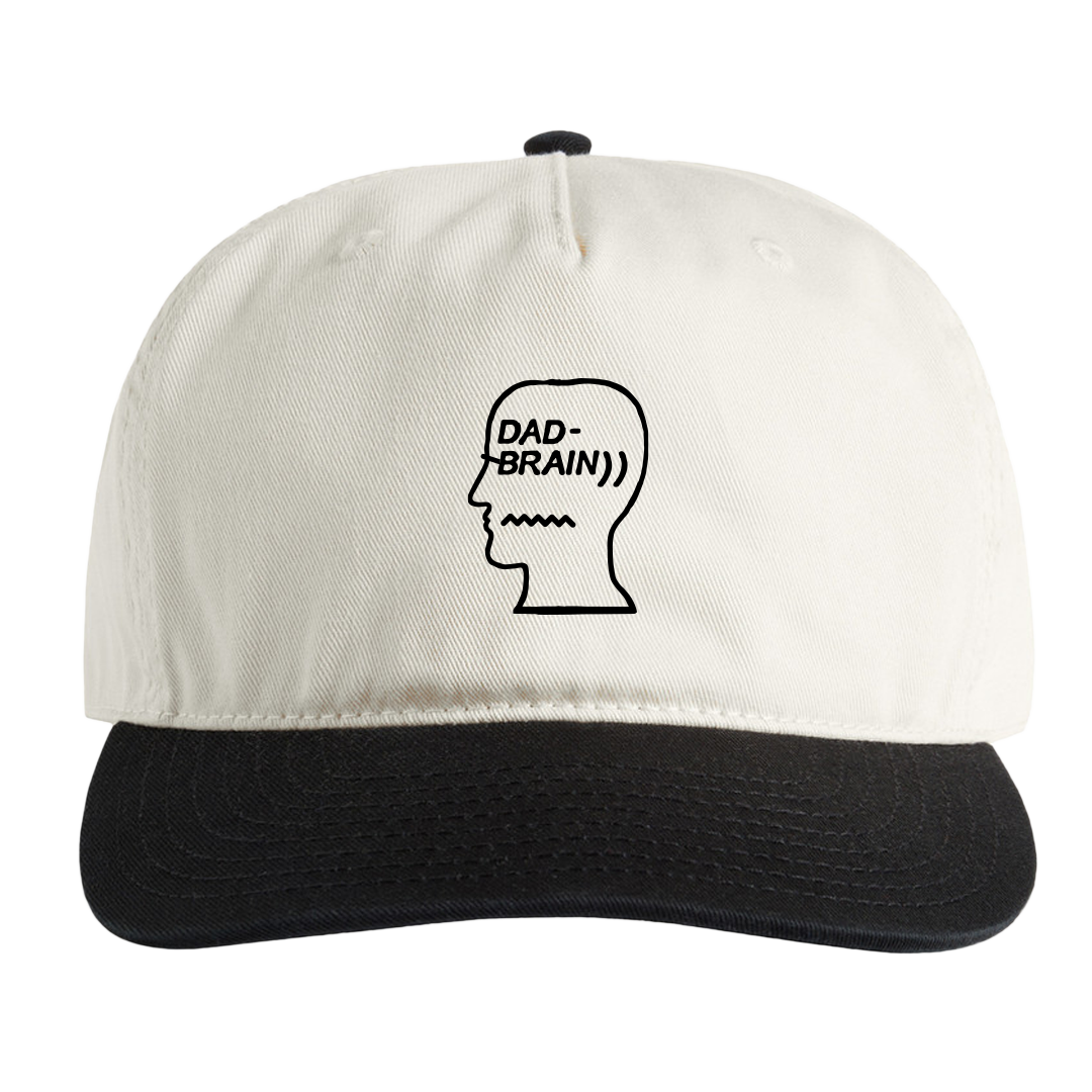 Dad Brain Logo Hat - Natural/ Black