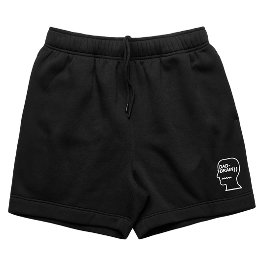 Dad Brain Logo Lounge Shorts - Black